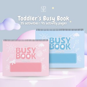 Busy Book Printable Toddler Busy Book Learning Binder Homeschool Resources Preschool Activities Quiet Book Kids Children Book Digital DL image 2