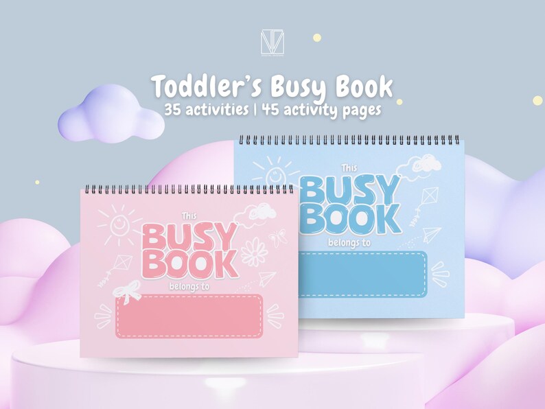 Busy Book Printable Toddler Busy Book Learning Binder Homeschool Resources Preschool Activities Quiet Book Kids Children Book Digital DL image 2