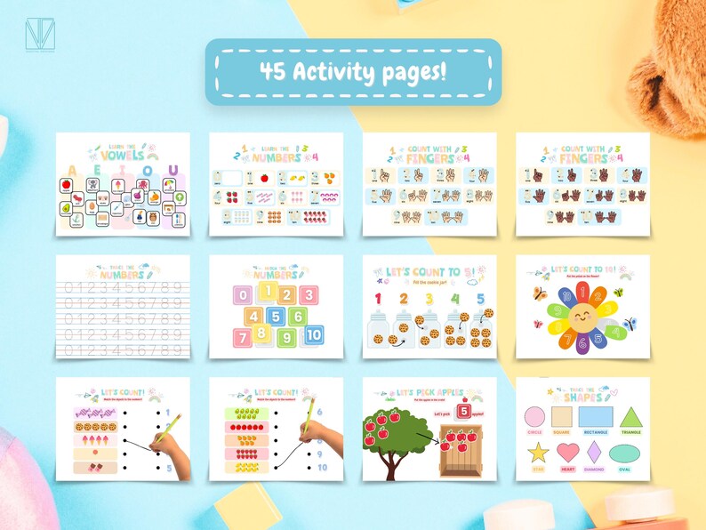 Busy Book Printable Toddler Busy Book Learning Binder Homeschool Resources Preschool Activities Quiet Book Kids Children Book Digital DL image 5