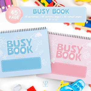 Busy Book Printable Toddler Busy Book Learning Binder Homeschool Resources Preschool Activities Quiet Book Kids Children Book Digital DL image 1