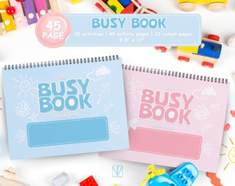 Busy Book Printable Toddler Busy Book Learning Binder Homeschool Resources Preschool Activities Quiet Book Kids Children Book Digital DL