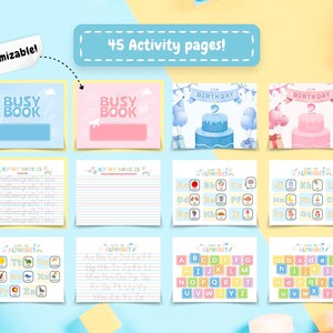 Busy Book Printable Toddler Busy Book Learning Binder Homeschool Resources Preschool Activities Quiet Book Kids Children Book Digital DL image 4