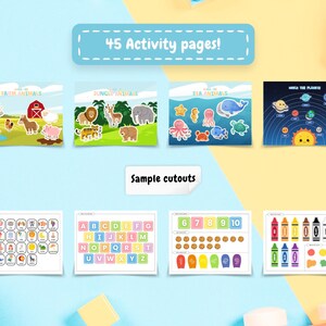 Busy Book Printable Toddler Busy Book Learning Binder Homeschool Resources Preschool Activities Quiet Book Kids Children Book Digital DL image 8