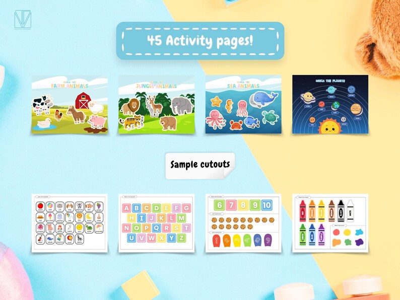 Busy Book Printable Toddler Busy Book Learning Binder Homeschool Resources Preschool Activities Quiet Book Kids Children Book Digital DL image 8