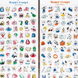 Happy Snappy planner stickers | MIND WAVE | Tiny planner sticker sheet