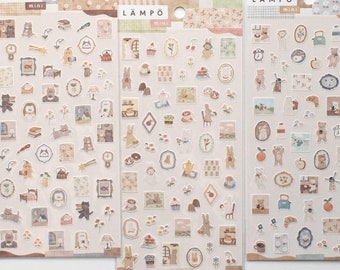 Kawaii Planner stickers LÄMPÖ Sticker Sheets | MIND WAVE | Tiny Kawaii Stickers japanese stationery