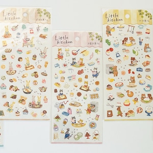 Kawaii Animal Planner Stickers: Little Kitchen MIND WAVE