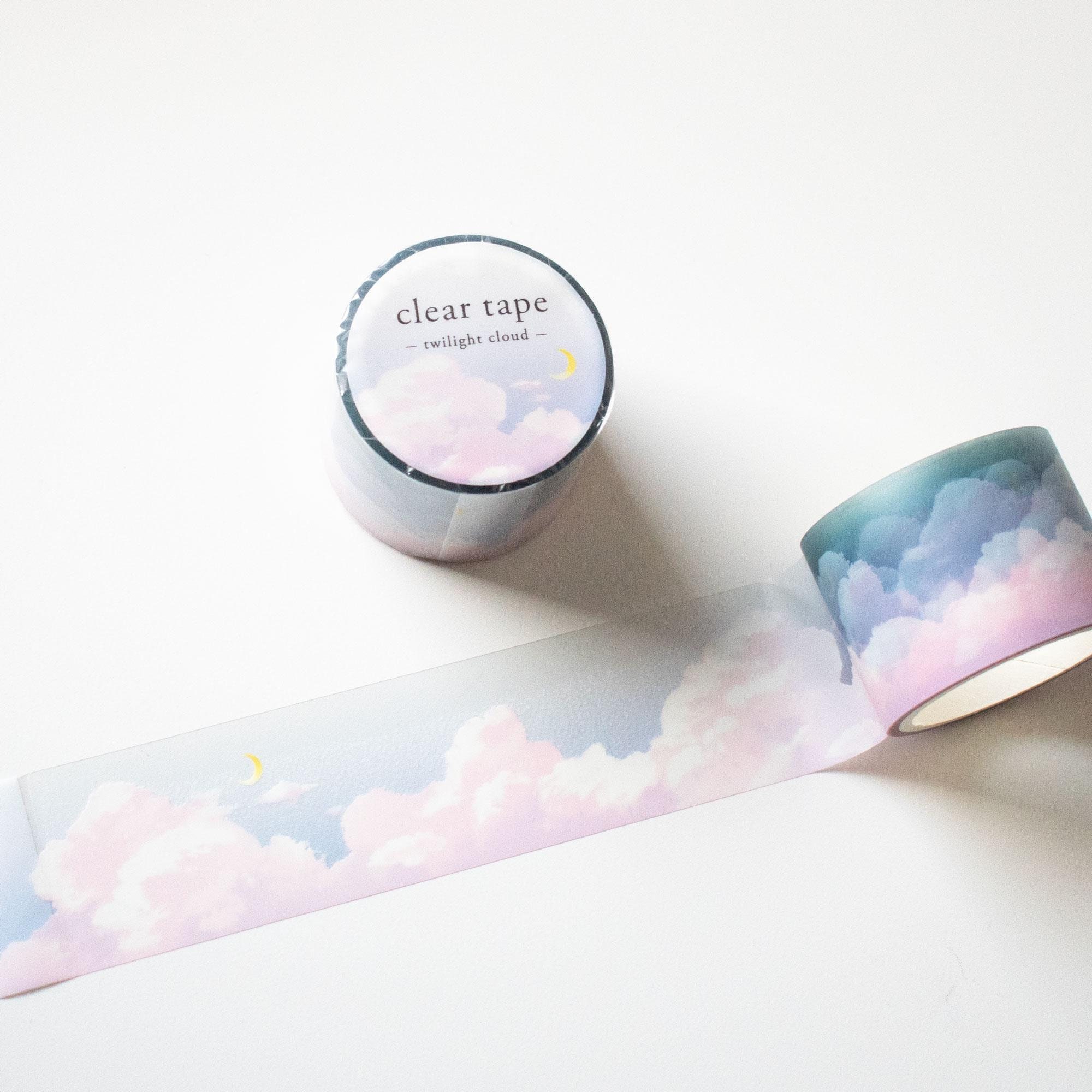 Ruban adhésif transparent Twilight Cloud 30 mm | VAGUE DE L'ESPRIT | papeterie japonaise