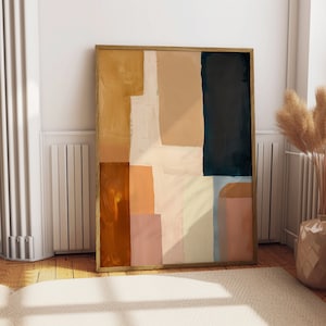 Impressão moderna colorida, arte abstrata de parede, decoração de parede contemporânea, impressão de arte moderna, arte imprimível, arte multicolorida, arte abstrata digital