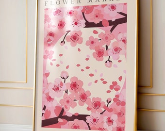 Tokyo Flower Market Print: Modern Floral Wall Art (Digital Download)