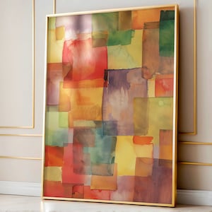 Impresión moderna colorida, arte abstracto de la pared, decoración de la pared contemporánea, impresión de arte moderno, arte imprimible, arte multicolor, arte abstracto digital