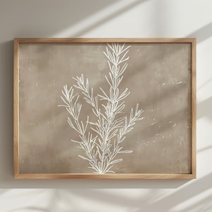 Japandi Neutral Floral Scandi Wall Art, Minimalist Modern Japanese Digital Art, Wabi Sabi Modern Art Print Poster, Trendy Earthy Aesthetic