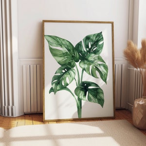 Grüne Blätter Wandkunst, druckbare tropische Blätter Kunst, Galerie Wand Kunst Poster, botanische Gründruck, moderne Boho Natur Digitaldruck