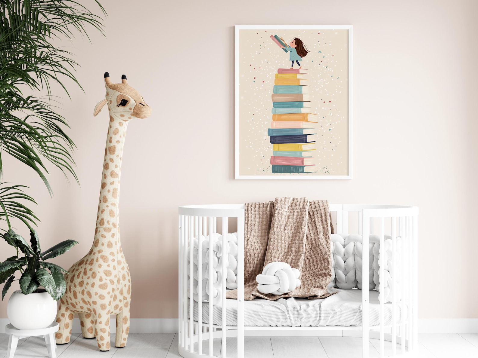 Girls Room Reading Print, Pastel Reading Decor, Bookworm Wall Art ...