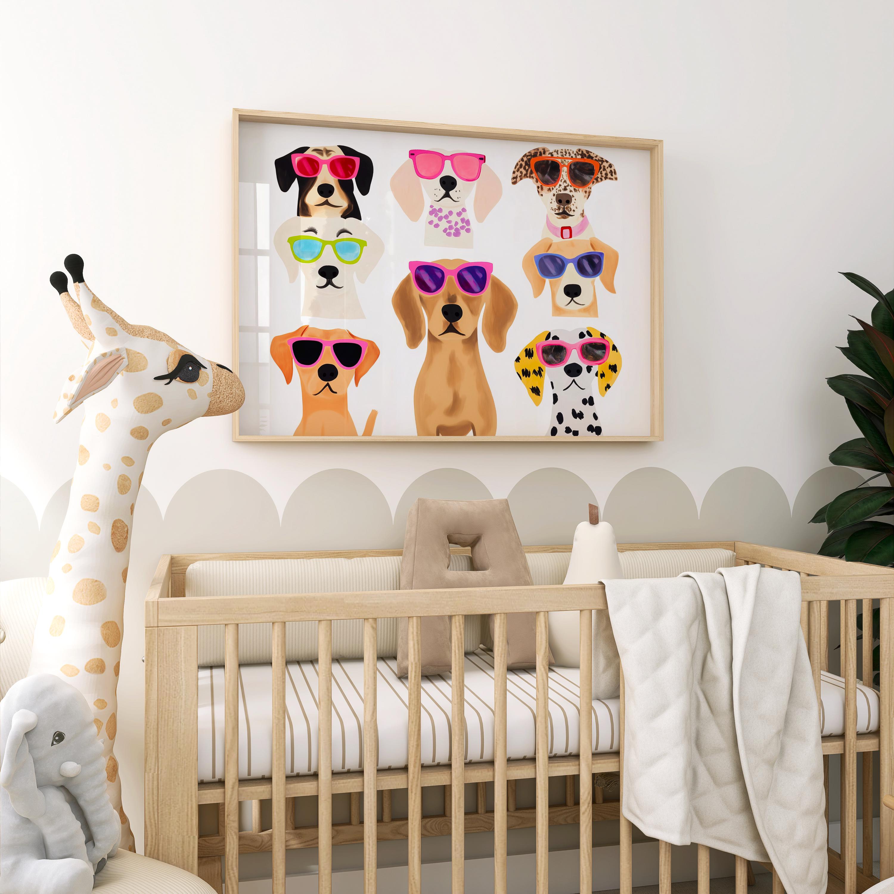 Colorful Funny Dog Wall Art, Cool Dogs Print, Puppy Portrait, Animal Modern  Pet Poster, Playroom Poster, Kids Room Nursery Animal Wall Decor - Etsy, image size:3000x3000