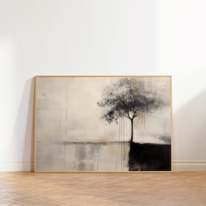 Japandi Neutral Scandinavian Wall Art, Minimalist Modern Japanese Digital Art, Wabi Sabi Modern Art Print Poster, Trendy Earthy Aesthetic