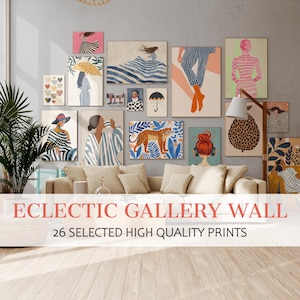 Eclectic Gallery Wall, Contemporary Trendy Bundle Wall Art, Gallery Wall Art, Printable Wall Art, Eclectic Gallery Set, Modern Trendy Prints