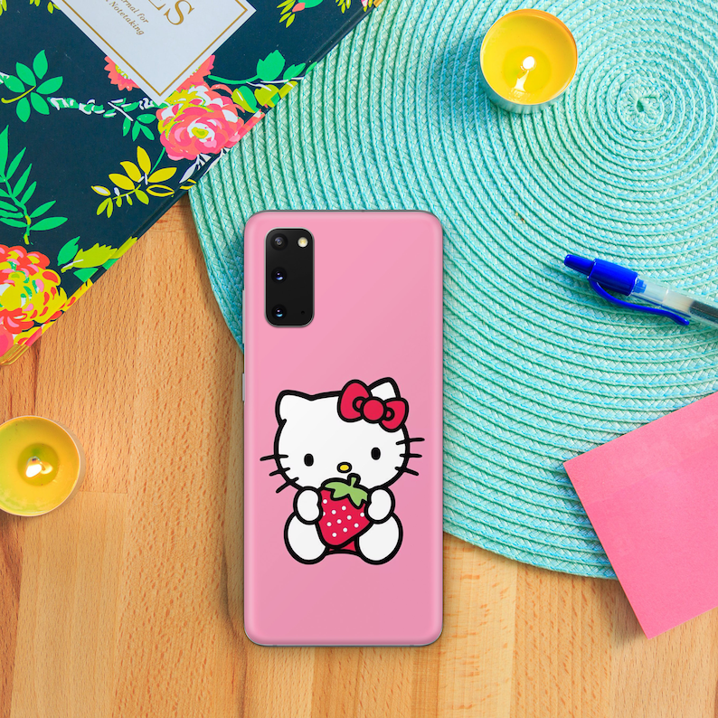 Funda de Hello Kitty K1 para Samsung Galaxy S20, S21, S22, S23, S24, S25 FE Plus Ultra Edge, diseño japonés de gatito blanco. imagen 8