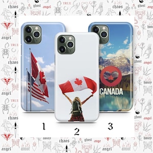 Canadian Flag 2 Phone Case Cover For Apple iPhone 11 12 13 14 15 16 PRO PLuS MiNI MAX Models Canada Flag Maple Leaf White Red Beautiful