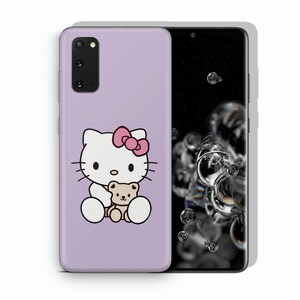 Funda de Hello Kitty K1 para Samsung Galaxy S20, S21, S22, S23, S24, S25 FE Plus Ultra Edge, diseño japonés de gatito blanco. 1