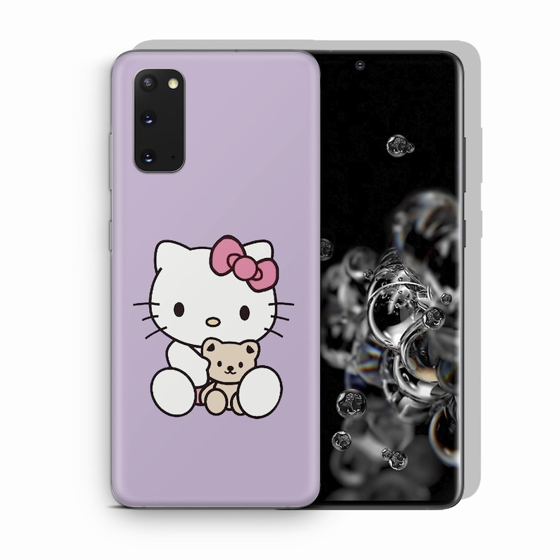 Funda de Hello Kitty K1 para Samsung Galaxy S20, S21, S22, S23, S24, S25 FE Plus Ultra Edge, diseño japonés de gatito blanco. 1