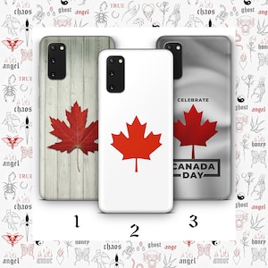 Canadian Flag 8 Phone Case Cover For MANY VARIOUS Samsung Galaxy Models Canada Flag Maple Leaf White Red Beautiful Strong