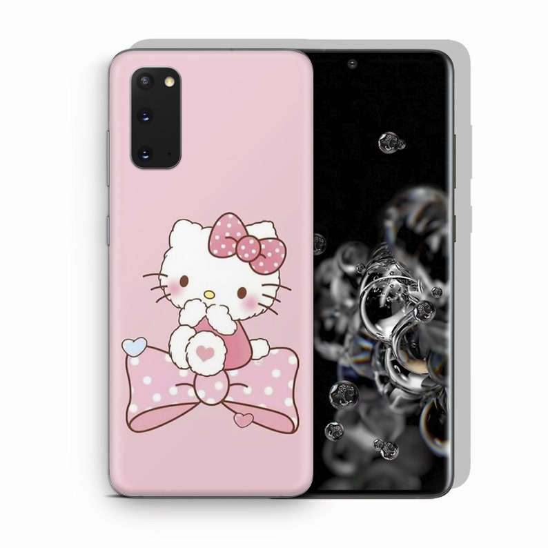 Funda de Hello Kitty K1 para Samsung Galaxy S20, S21, S22, S23, S24, S25 FE Plus Ultra Edge, diseño japonés de gatito blanco. 2