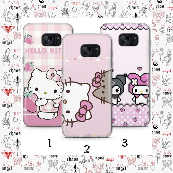 Hello Kitty K8 Phone Case Cover For Samsung Galaxy S5 S6 S7 S8 S9 Edge Plus LTE NEO Models Japan Japanese Kitty White Cartoon Character Cat