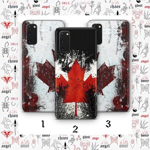 Canadian Flag 3 Phone Case Cover For MANY VARIOUS Samsung Galaxy Models Canada Flag Maple Leaf White Red Beautiful Strong