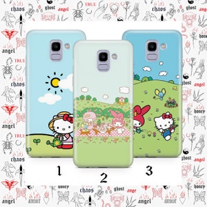 Hello Kitty K4 Telefoon Case Cover Voor Samsung Galaxy A3 A5 A6 A7 A8 J3 J5 J6 J7 Modellen Japan Japanse Kitty Witte Stripfiguur Kitten