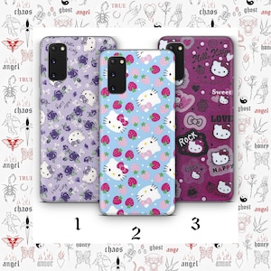 Hello Kitty K2 Mobilskal Skal För Samsung Galaxy S20 S21 S22 S23 S24 S25 FE Plus Ultra Edge Japan Japansk Katt Vit Tecknad Figur bild 1