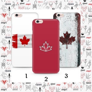 Canadian Flag 7 Phone Case Cover For Apple iPhone 5 SE 2020 2022 6 7 8 X Xs XR MaX PLuS Models Canada Flag Maple Leaf White Red Strong