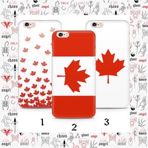 Canadian Flag 5 Phone Case Cover For Apple iPhone 5 SE 2020 2022 6 7 8 X Xs XR MaX PLuS Models Canada Flag Maple Leaf White Red Strong