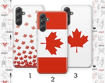 Kanadische Flagge 5 Telefon Fall Abdeckung für Samsung A14 A15 A16 A17 A25 A26 A33 A34 A35 A36 A53 A54 A55 A56 A72 A73 + weitere Modelle Kanada Flagge Ahorn