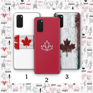 Canadian Flag 7 Phone Case Cover For MANY VARIOUS Samsung Galaxy Models Canada Flag Maple Leaf White Red Beautiful Strong