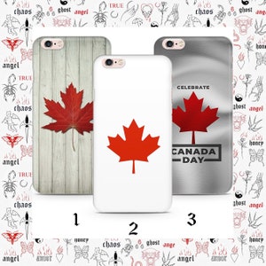 Funda para teléfono con bandera canadiense 8 para Apple iPhone 5 SE 2020 2022 6 7 8 X Xs XR MaX PLuS Modelos Bandera de Canadá Hoja de arce Blanco Rojo Fuerte