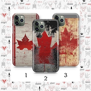 Canadian Flag 6 Phone Case Cover For Apple iPhone 11 12 13 14 15 16 PRO PLuS MiNI MAX Models Canada Flag Maple Leaf White Red Beautiful
