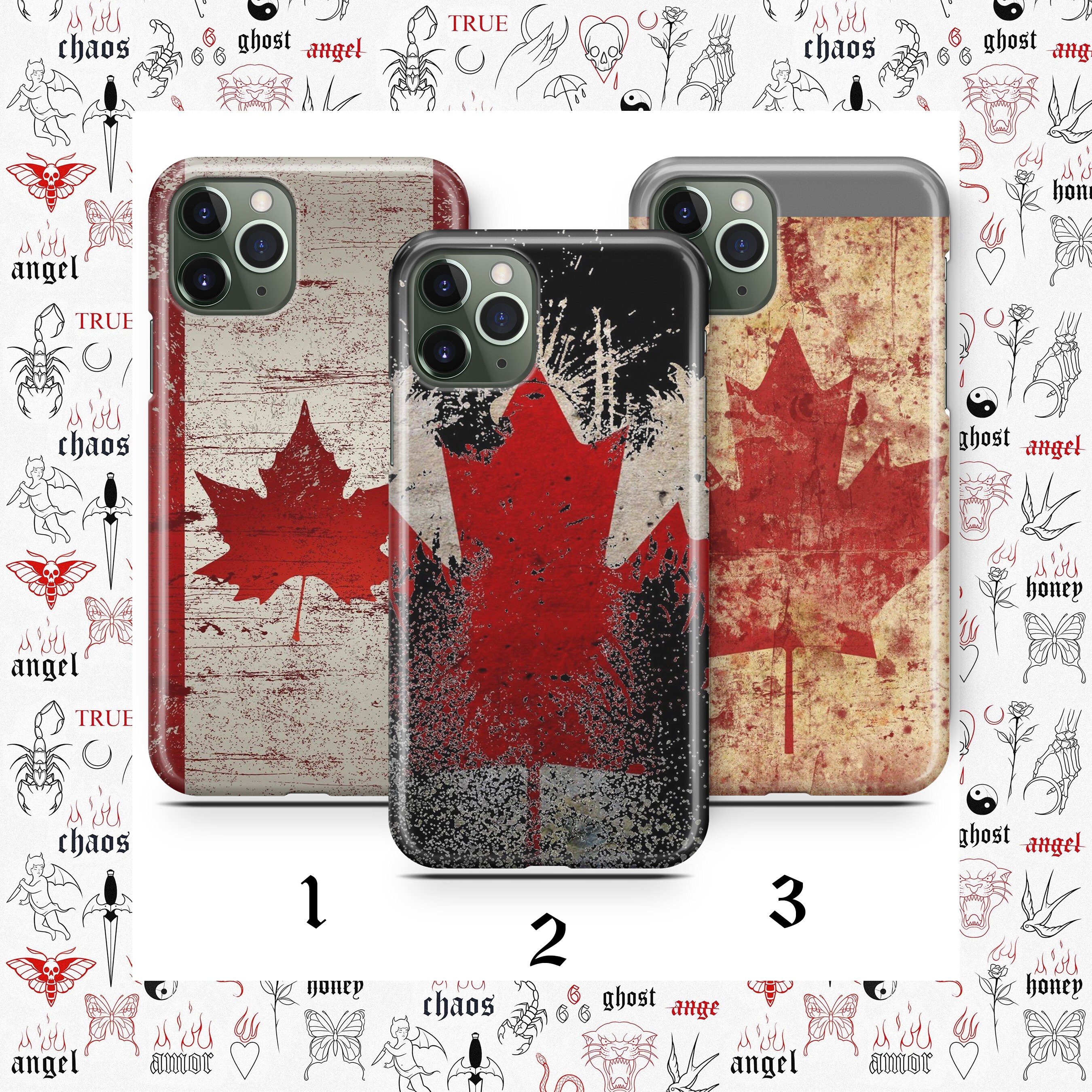 Canadian Flag 6 Phone Case Cover For Apple iPhone 11 12 13 14 15 16 PRO PLuS MiNI MAX Models Canada Flag Maple Leaf White Red Beautiful