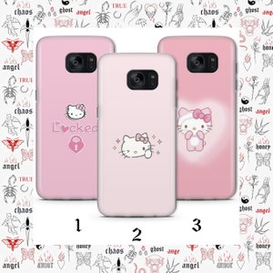 Funda de teléfono Hello Kitty K5 para Samsung Galaxy S5 S6 S7 S8 S9 Edge Plus LTE NEO Modelos Japón Gatito japonés Personaje de dibujos animados Gato blanco