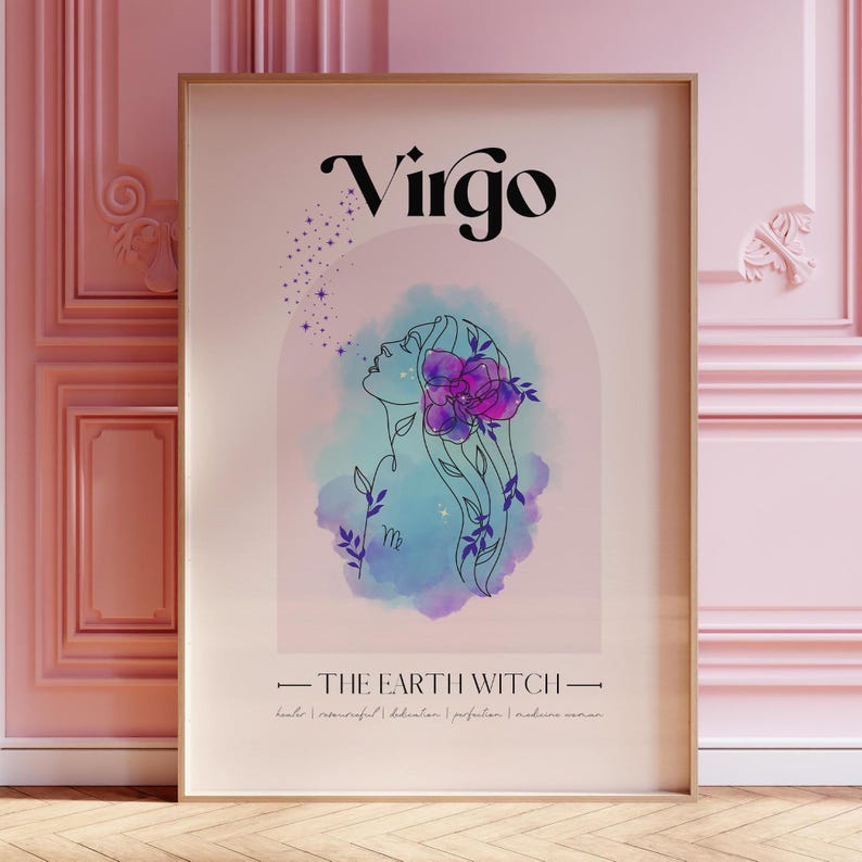 Virgo zodiac wall art print