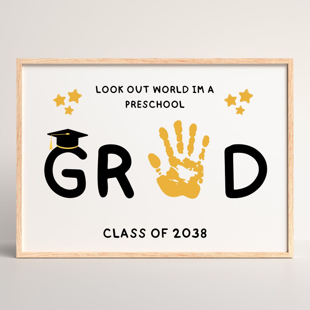 Preschool Handprint Craft, Preschool Graduation Handprint Keepsake ...