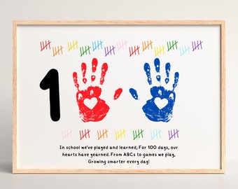 100 giorni di attività scolastica, Impronte artistiche per bambini, Risorse per gli insegnanti, Artigianato fai da te per bambini, Progetto in classe, 100 giorni di apprendimento