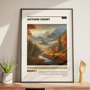 ACOTAR inspiriert Herbst Gericht Digital Poster Druck, Wand Kunst Dekor, druckbare Kunst, Buch Liebhaber Geschenk, Wohnkultur