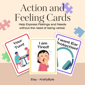 56 non-verbale communicatiekaarten, gevoelens willen flashcards, autisme-visuals, logopediehulp afdrukbare PNG, JPG, PDF