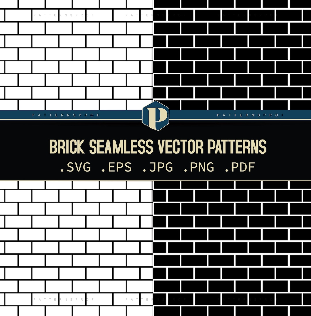 Brick Seamless Patterns, Editable File, Digital Download - Etsy
