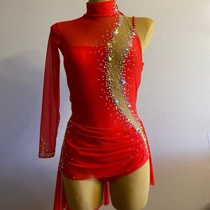 Traje de baile lírico, traje de baile personalizado, leotardo personalizado, traje de baile hecho a mano, traje de baile lírico para competiciones