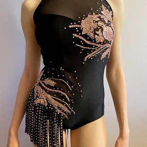 Traje de baile lírico, traje de baile personalizado, leotardo personalizado, traje de baile hecho a mano, traje de baile lírico para competiciones