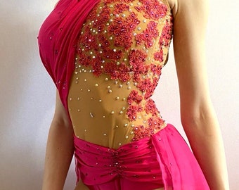 Lyrical dance costume, custom dance costume, custom leotard, handmade dance costume, lyrical dance costume for competitions