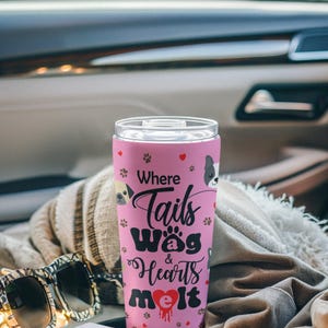 Custom Tumbler | Personalized Tumbler | Dog Paw Photo Tumbler with Straw| Custom Dog Tumbler| Dog Lover Tumbler | Tumbler Gift | Dog Photo