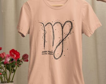 Virgo Zodiac T-Shirt: Celestial Strength Astrology Tee